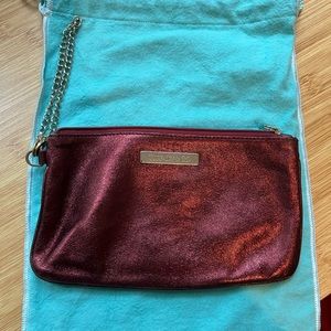 Tiffany & Co clutch. Burgundy color.